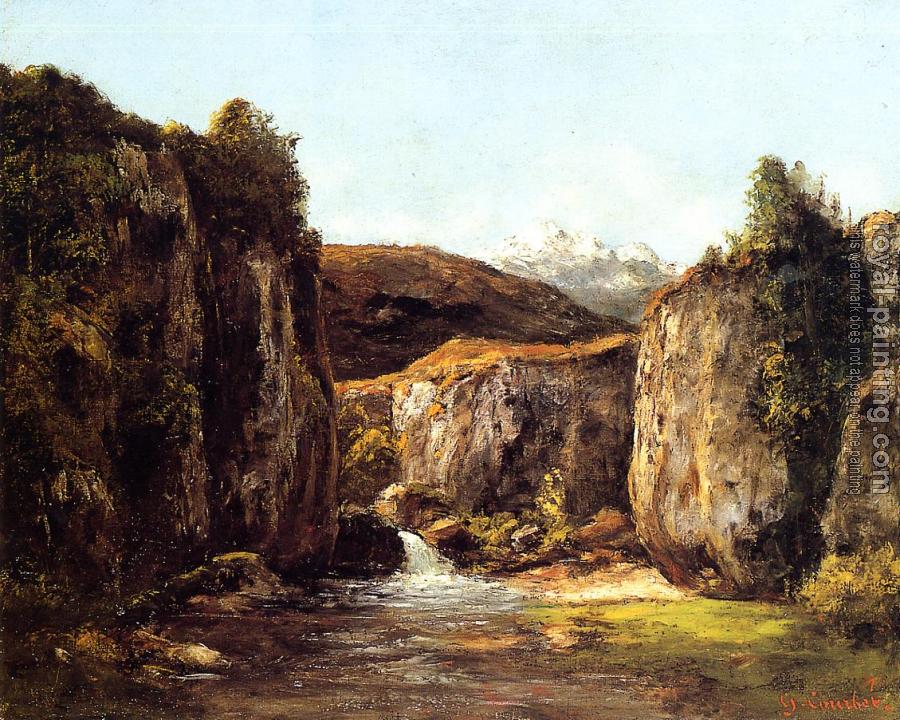 Gustave Courbet : Landscape: The Source among the Rocks of the Doubs